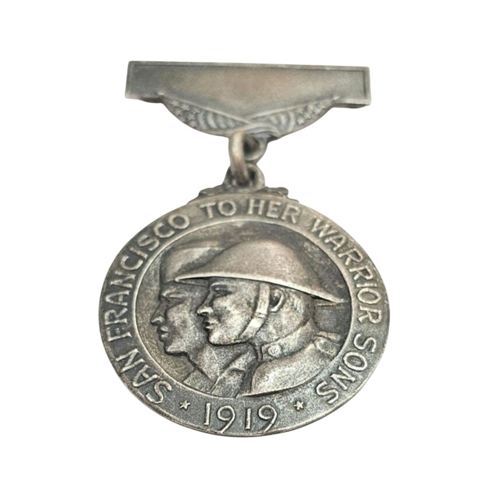 Vintage Sterling "To Her Warrior Sons" Medal